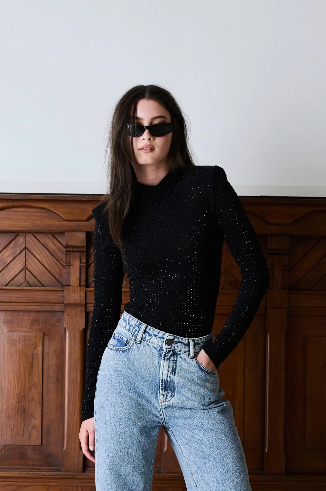 Luxe Sequin Body Black Topper